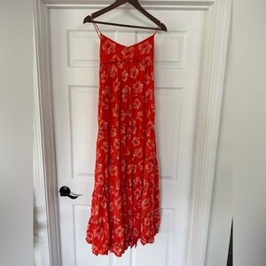 Mai Swim Charlie Maxi Dress in Strawberry Hibiscus